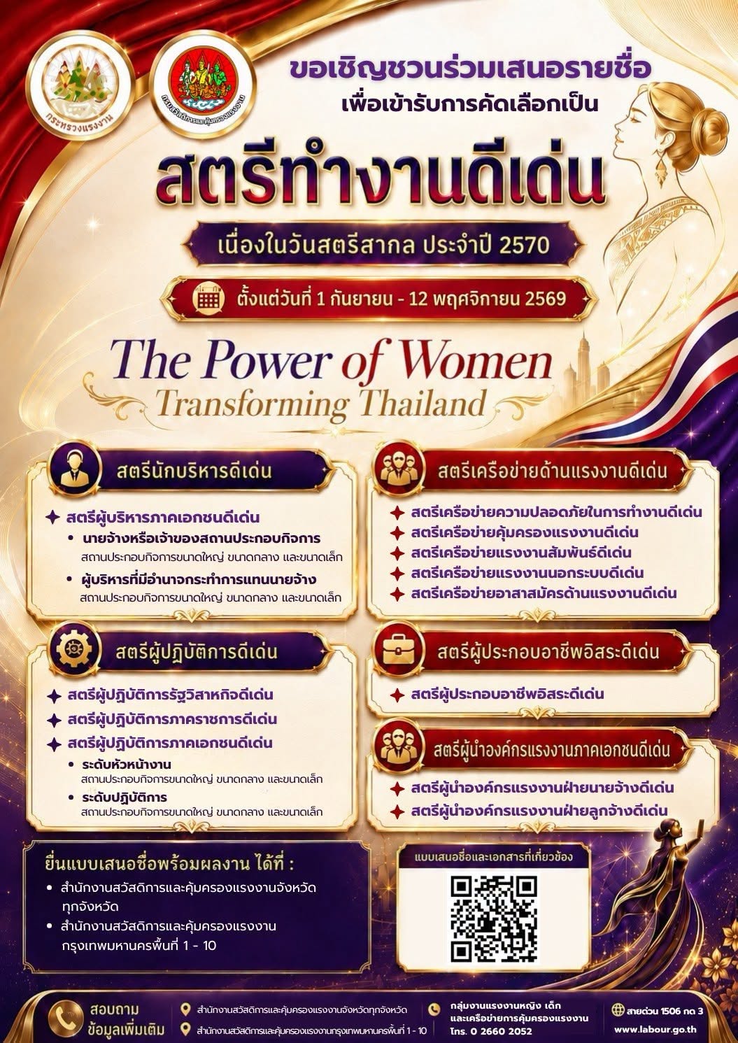 พช.สว่างอารมณ์ ประชาสัมพันธ์การคัดเลือกเป็นสตรีทำงานดีเด่นประจำปี 2570